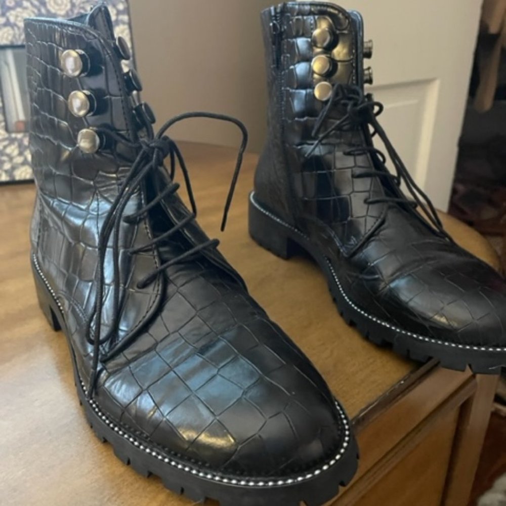 Leather Pertini Ankle Booties Size 38